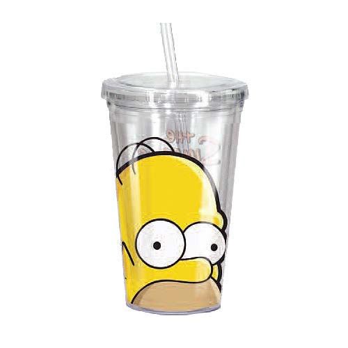 The Simpsons Homer Head 16 oz. Acrylic Travel Cup